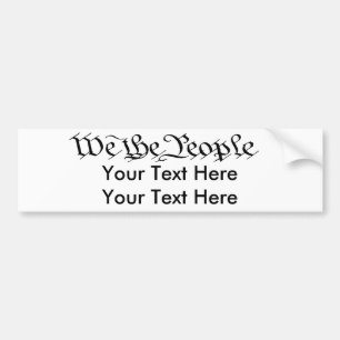 We the People customisable bumpber sticker