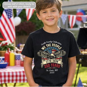 We the People Eagle Patriotic 4th of July Kids T-Shirt