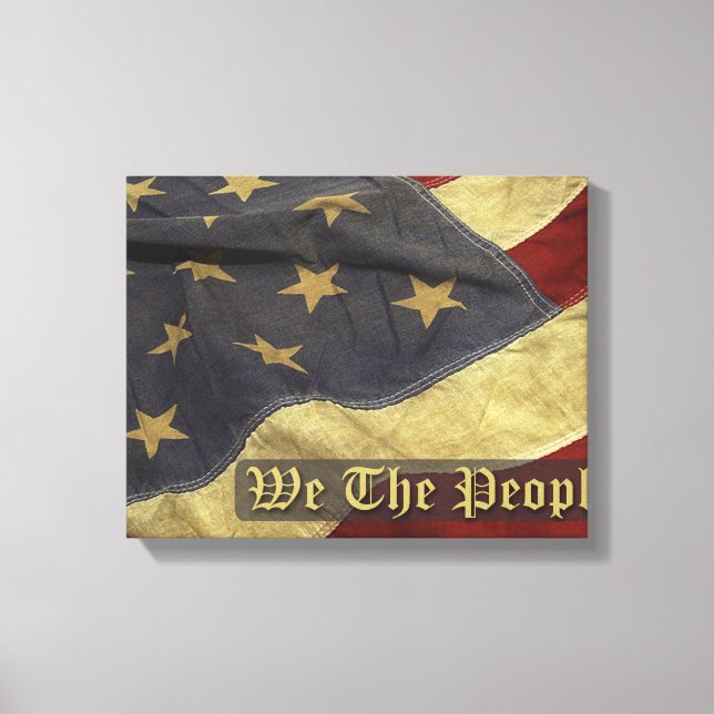 We the People Flag Wrapped Canvas (Front)