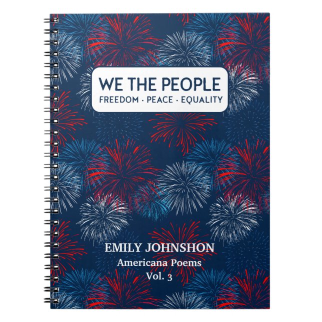 WE THE PEOPLE Freedom Peace Equality Personalised Notebook (Front)