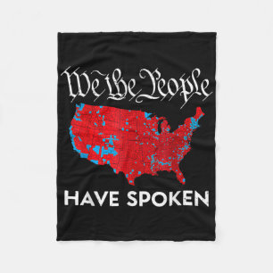 We The People Have Spoken Trump 2024 Election Map  Fleece Blanket