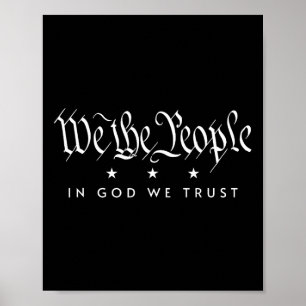 We The People In God We Trust Usa American Patriot Poster