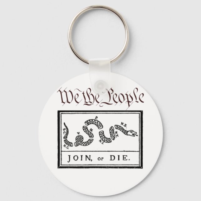 We the People... Join or Die Key Ring (Front)