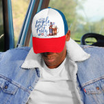We The People Like To Party | Fourth of July Party Trucker Hat<br><div class="desc">Design features "We The People Like To Party" in trendy script lettering. Add a custom touch to your Fourth of July celebration this year with our festive and patriotic personalised trucker hat. Add your custom wording to this design by using the "Edit this design template" boxes on the right-hand side...</div>