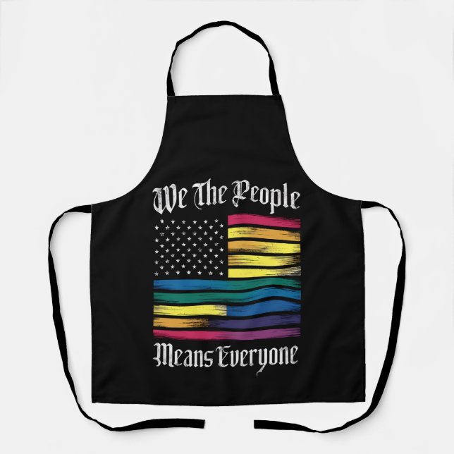 We The People Means Everyone LGBT Gay Pride Gift  Apron (Front)