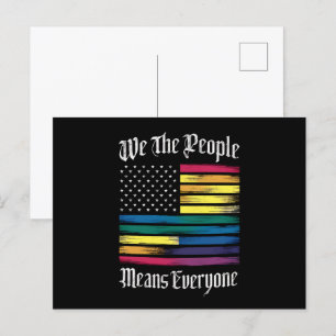 We The People Means Everyone LGBT Gay Pride Gift  Postcard