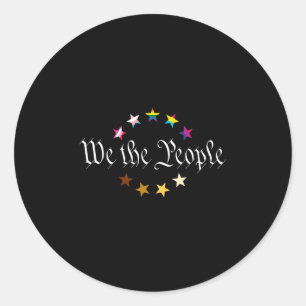 We The People Means Everyone Lgbtq Pride Month _1 Classic Round Sticker