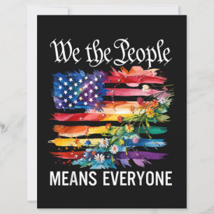 We The People Means Everyone Rainbow LGBT Gay Lesb
