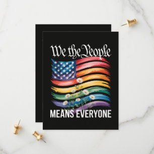 We The People Means Everyone Rainbow Save The Date