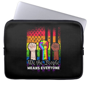 We The People Means Everyone US Constitution LGBT  Laptop Sleeve