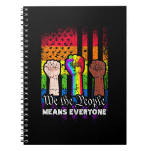 We The People Means Everyone US Constitution LGBT Notebook