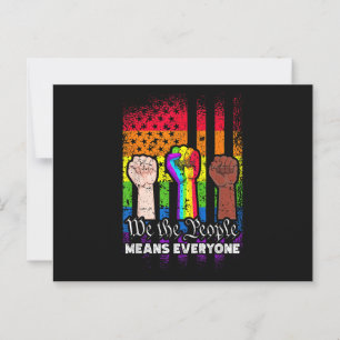 We The People Means Everyone US Constitution LGBT Postcard