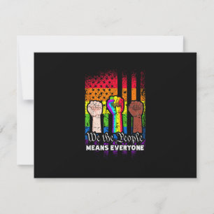 We The People Means Everyone US Constitution LGBT RSVP Card