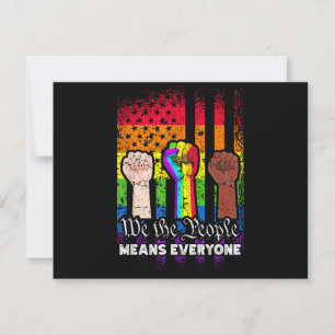 We The People Means Everyone US Constitution LGBT  Thank You Card