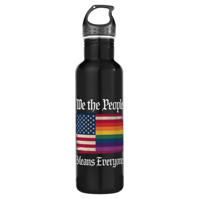 We The People Means Everyone Usa Lgbt Equality  710 Ml Water Bottle (Front)