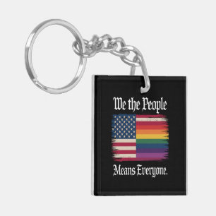 We The People Means Everyone Usa Lgbt Equality  Key Ring