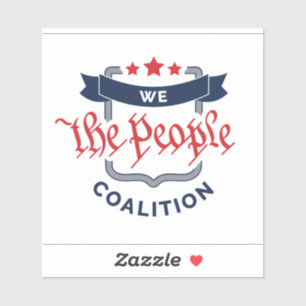 We the People Medium 4x4" Custom-Cut Vinyl Sticker