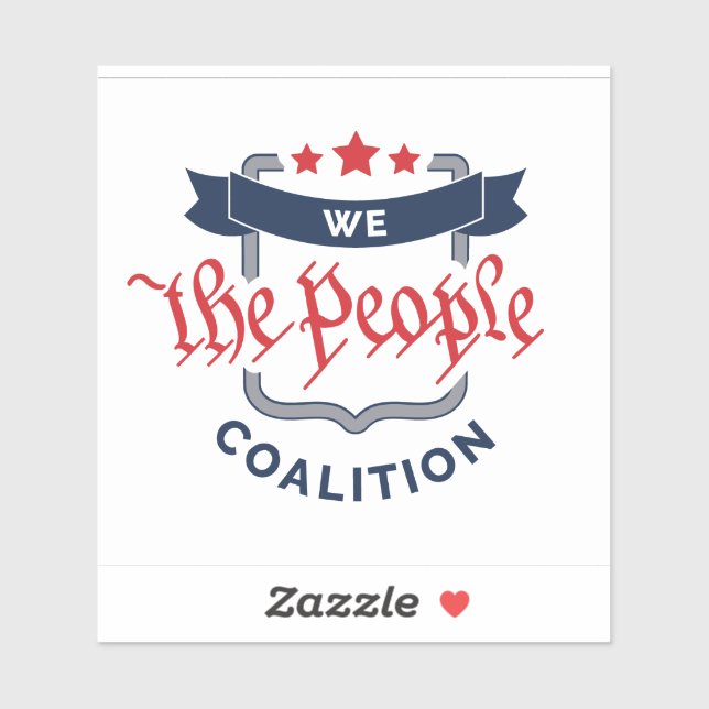 We the People Medium 4x4" Custom-Cut Vinyl Sticker (Sheet)