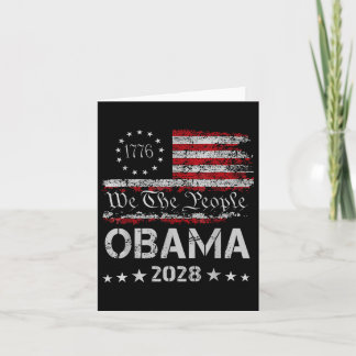 We The People Obama President 2028 Vintage Us Flag Card