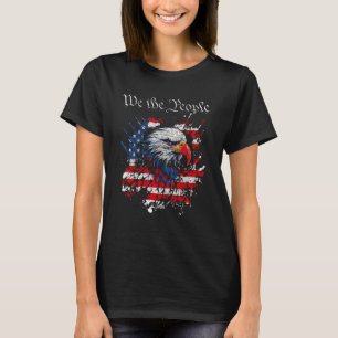 We The People Patriotic Eagle American Flag 4th Ju T-Shirt