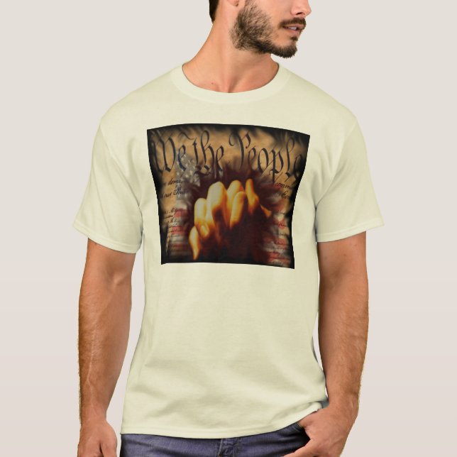 We The People Pray Basic T-Shirt (Front)