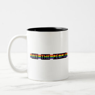 We The People Rainbow Pride Stripe Two-Tone Coffee Mug