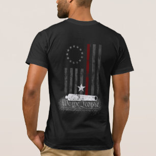 WE THE PEOPLE RED LINE AMERICAN FLAG T-Shirt