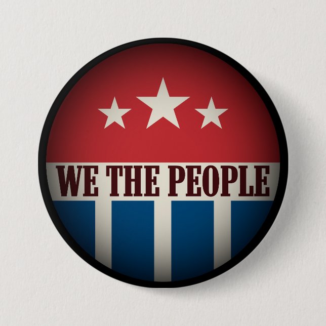 We the People Retro 7.5 Cm Round Badge (Front)