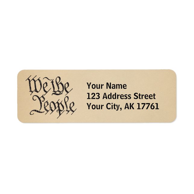 We The People Return Address Labels (Front)
