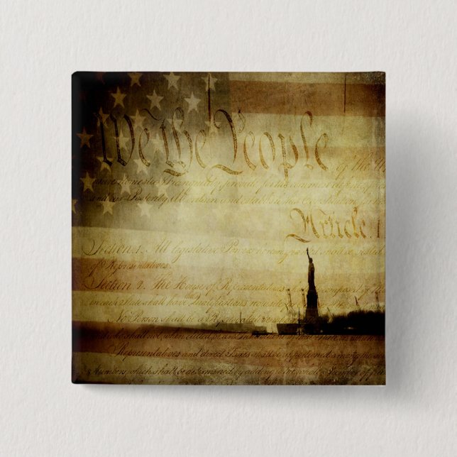 We The People Square Button (Front)