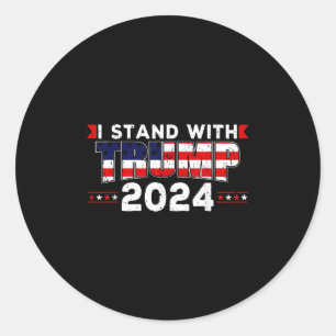 We The People Stand With Donald Trump 2024 America Classic Round Sticker