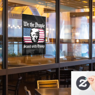 We The People Stand With Donald Trump Support 2024 Window Cling