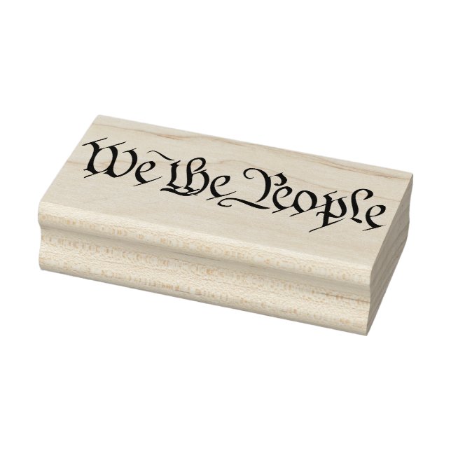 We the People Text American State National Rubber Stamp (Stamp)