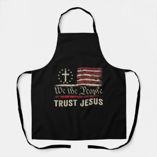 We The People Trust Jesus - USA Flag Christian Pat Apron