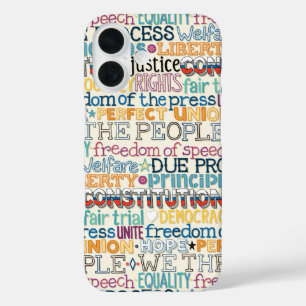 we the people typography iPhone 16 case