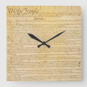 We The People U.S. Constitution Wall Clock
