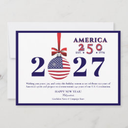 "We the People" US Constitution America 250 - 2027 Holiday Card