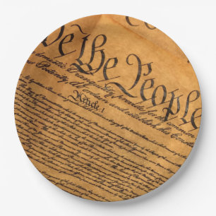 We the People US Constitution Fourth of July Party Paper Plate