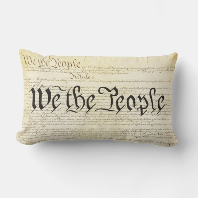 We The People US Constitution Lumbar Cushion (Front)