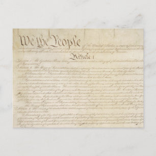 We the People USA Constitution Article 1 Postcard
