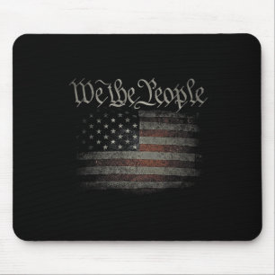 We The People Usa Flag 4th Of July Us Distressed G Mouse Mat