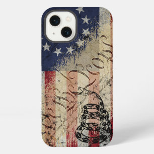 We The People Vintage American Flag and Snake iPhone 13 Case