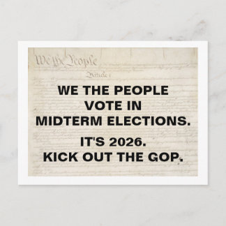 We the People Vote in 2026 Midterm Elections Postcard