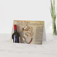 We The People Wine Greeting Card!