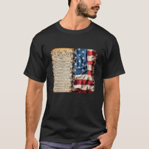 We The People with American Flag t shirt