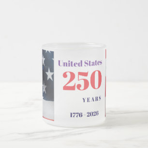 We The Silly Geese 250th Funny Celebration Frosted Glass Coffee Mug