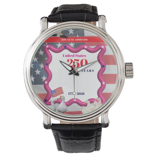 We The Silly Geese 250th Funny Celebration Watch (Front)