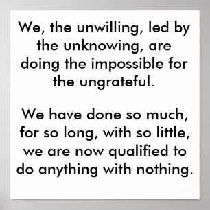 We The Unwilling Poster