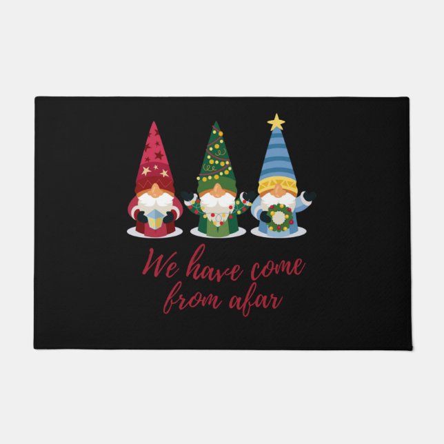 We Three Gnomes Have Come from Afar   Doormat (Front)