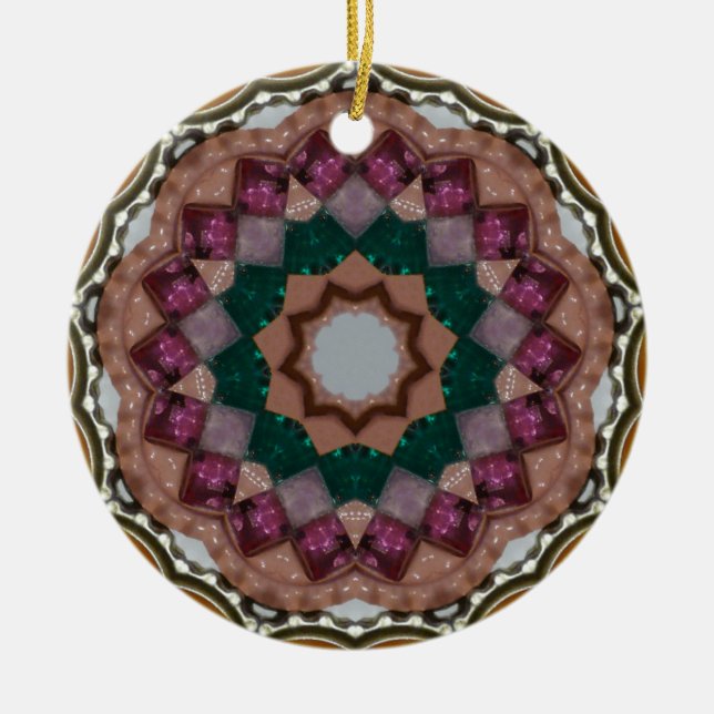 We Three Kings Fractal Ceramic Tree Decoration (Front)